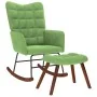 Mecedora con taburete de terciopelo verde claro de , Mecedoras - Ref: Foro24-4016846, Precio: 137,64 €, Descuento: %