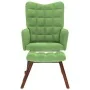 Mecedora con taburete de terciopelo verde claro de , Mecedoras - Ref: Foro24-4016846, Precio: 137,64 €, Descuento: %