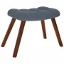 Mecedora con taburete de terciopelo gris oscuro de , Mecedoras - Ref: Foro24-4016844, Precio: 139,39 €, Descuento: %