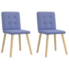 Sillas de comedor 2 uds tela azul jeans de , Sillas de comedor - Ref: Foro24-4101078, Precio: 100,58 €, Descuento: %