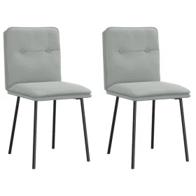 Sillas de comedor 2 unidades terciopelo gris claro de , Sillas de comedor - Ref: Foro24-4101309, Precio: 88,74 €, Descuento: %
