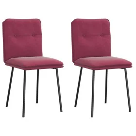 Sillas de comedor 2 unidades terciopelo rojo tinto by , dining chairs - Ref: Foro24-4101314, Price: 87,82 €, Discount: %
