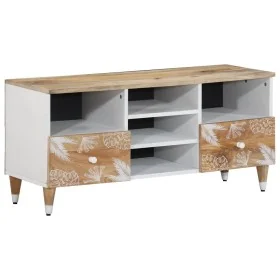 Mueble de TV madera maciza de mango 100x33,5x46 cm de , Almacenamiento para CD y DVD - Ref: Foro24-4018682, Precio: 84,05 €, ...
