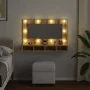 Mueble con espejo y LED roble artesanal 90x31,5x62 cm de , Tocadores de baño - Ref: Foro24-857006, Precio: 79,01 €, Descuento: %
