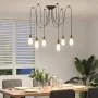 Lámpara colgante con 6 portalámparas E27 metal negro de , Lámparas - Ref: Foro24-4103455, Precio: 42,98 €, Descuento: %