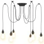 Lámpara colgante con 6 portalámparas E27 metal negro de , Lámparas - Ref: Foro24-4103455, Precio: 42,98 €, Descuento: %