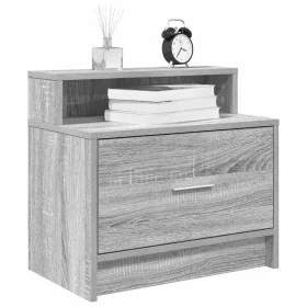 Mesilla de noche con cajón gris sonoma 51x31x47 cm by , Nightstands - Ref: Foro24-858678, Price: 45,52 €, Discount: %