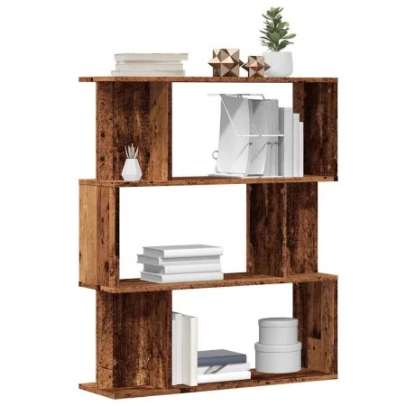 Estantería de madera de ingeniería envejecida 80x24x96 cm de , Librerías y estanterías - Ref: Foro24-855772, Precio: 53,05 €,...
