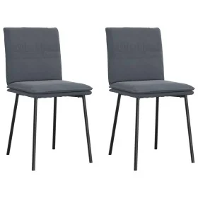 Sillas de comedor 2 unidades terciopelo gris oscuro de , Sillas de comedor - Ref: Foro24-4101245, Precio: 93,09 €, Descuento: %
