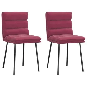 Sillas de comedor 2 unidades terciopelo rojo tinto de , Sillas de comedor - Ref: Foro24-4101287, Precio: 94,83 €, Descuento: %