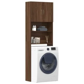 Armario de lavadora madera ingeniería roble marrón 64x24x190 cm de , Accesorios para lavadoras y secadoras - Ref: Foro24-8591...