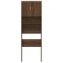 Armario de lavadora madera ingeniería roble marrón 64x24x190 cm de , Accesorios para lavadoras y secadoras - Ref: Foro24-8591...