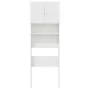 Armario lavadora madera ingeniería blanco brillante 64x24x190cm de , Accesorios para lavadoras y secadoras - Ref: Foro24-8611...