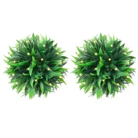 Bolas de boj artificial con luces LED 2 unidades 30 cm by , artificial flora - Ref: Foro24-3335900, Price: 48,00 €, Discount: %