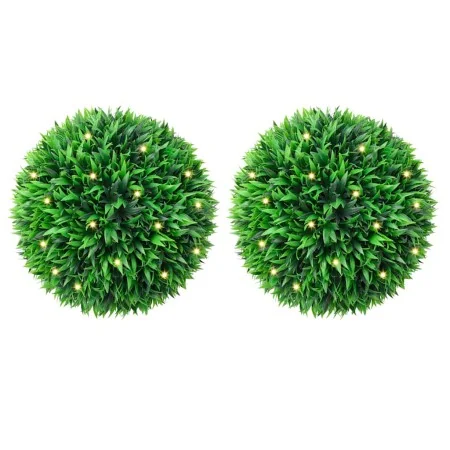 Bolas de boj artificial con luces LED 2 unidades 47 cm by , artificial flora - Ref: Foro24-3335902, Price: 109,35 €, Discount: %