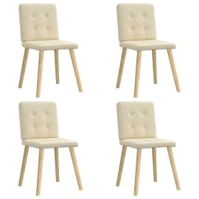 Sillas de comedor 4 unidades tela color crema von , Essstühle - Ref: Foro24-3315175, Preis: 193,14 €, Rabatt: %