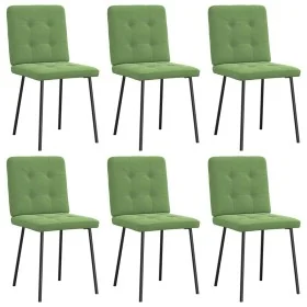 Sillas de comedor 6 unidades terciopelo verde claro de , Sillas de comedor - Ref: Foro24-3315430, Precio: 234,68 €, Descuento: %