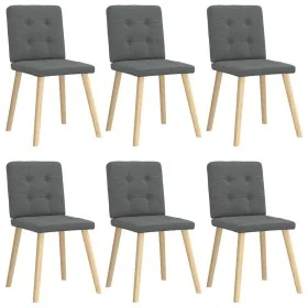 Sillas de comedor 6 unidades tela gris oscuro by , dining chairs - Ref: Foro24-3315439, Price: 288,54 €, Discount: %