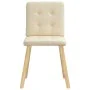 Sillas de comedor 6 unidades tela color crema de , Sillas de comedor - Ref: Foro24-3315445, Precio: 288,54 €, Descuento: %