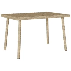Mesa centro jardín rectangular beige 60x40x37cm ratán sintético de , Mesas de jardín - Ref: Foro24-4104053, Precio: 37,63 €, ...