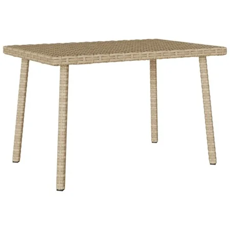Mesa centro jardín rectangular beige 60x40x37cm ratán sintético de , Mesas de jardín - Ref: Foro24-4104053, Precio: 37,63 €, ...
