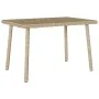 Mesa centro jardín rectangular beige 60x40x37cm ratán sintético de , Mesas de jardín - Ref: Foro24-4104053, Precio: 37,63 €, ...