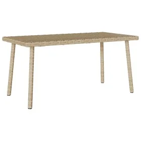 Mesa centro jardín rectangular beige 80x40x37cm ratán sintético by , Garden tables - Ref: Foro24-4104058, Price: 38,43 €, Dis...