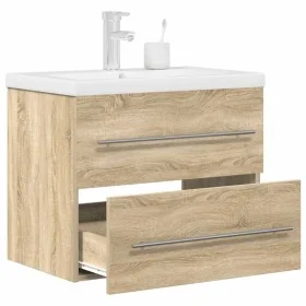 Set de muebles de baño 2 pzas madera contrachapada roble Sonoma de , Muebles de baño - Ref: Foro24-3324965, Precio: 180,35 €,...