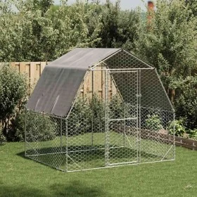 Gallinero con techo 2,5x2x2,25 m acero galvanizado de , Jaulas y habitáculos para animales pequeños - Ref: Foro24-4104030, Pr...