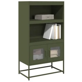 Aparador de acero verde oliva 68x39x123 cm de , Aparadores - Ref: Foro24-853372, Precio: 111,17 €, Descuento: %