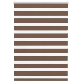 Estor cebra marrón 100x100 cm tejido ancho 95,9 cm poliéster de , Persianas y estores - Ref: Foro24-4014313, Precio: 23,12 €,...