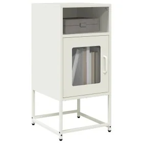 Mesita de noche acero laminado en frío blanco 36x39x78 cm by , Sideboards - Ref: Foro24-853415, Price: 60,90 €, Discount: %