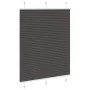 Estor Plisado negro 110x100 cm Tela Ancho 109,4 cm Poliéster de , Persianas y estores - Ref: Foro24-4015128, Precio: 18,73 €,...