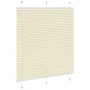 Estor Plisado crema 115x150 cm Tela Ancho 114,4 cm Poliéster de , Persianas y estores - Ref: Foro24-4015299, Precio: 21,16 €,...