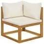 Garden furniture 8 pcs cream cushions solid acacia wood by vidaXL, Garden sets - Ref: Foro24-3057645, Price: 845,61 €, Discou...