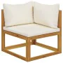 Gartenmöbel 8 Stück cremefarbene Kissen aus massivem Akazienholz von vidaXL, Gartensets - Ref: Foro24-3057645, Preis: 845,61 ...