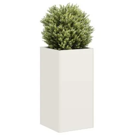 Jardinera de acero laminado en frío blanco 40x40x80 cm de , Maceteros y jardineras - Ref: Foro24-860704, Precio: 81,45 €, Des...
