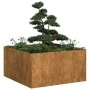 Jardinera oxidada 80x80x40 cm acero corten de , Maceteros y jardineras - Ref: Foro24-860744, Precio: 70,16 €, Descuento: %
