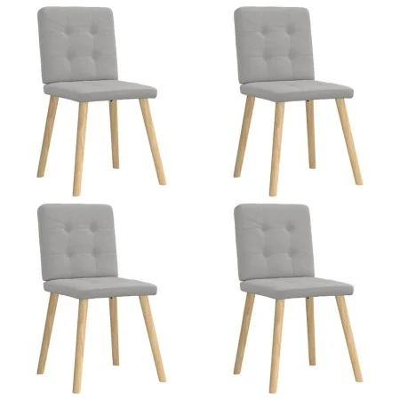 Sillas de comedor 4 uds tela gris nube de , Sillas de comedor - Ref: Foro24-3315177, Precio: 193,14 €, Descuento: %