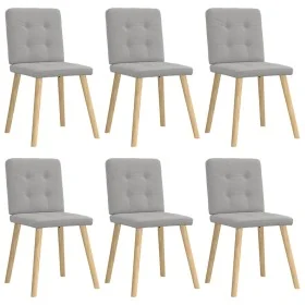 Sillas de comedor 6 uds tela gris nube de , Sillas de comedor - Ref: Foro24-3315447, Precio: 288,54 €, Descuento: %