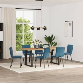Sillas de comedor 6 unidades terciopelo azul de , Sillas de comedor - Ref: Foro24-3315589, Precio: 249,68 €, Descuento: %
