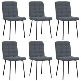 Sillas de comedor 6 unidades terciopelo gris oscuro de , Sillas de comedor - Ref: Foro24-3315451, Precio: 255,25 €, Descuento: %