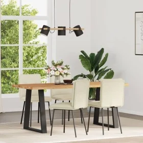 Sillas de comedor 4 unidades terciopelo crema by , dining chairs - Ref: Foro24-3315418, Price: 171,75 €, Discount: %