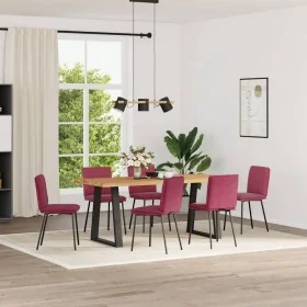 Sillas de comedor 6 unidades terciopelo rojo tinto de , Sillas de comedor - Ref: Foro24-3315619, Precio: 261,07 €, Descuento: %