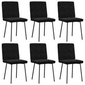 Silla de comedor 6 unidades terciopelo negro de , Sillas de comedor - Ref: Foro24-3315479, Precio: 247,67 €, Descuento: %