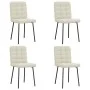 Sillas de comedor 4 unidades terciopelo crema de , Sillas de comedor - Ref: Foro24-3315189, Precio: 170,46 €, Descuento: %