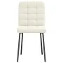 Sillas de comedor 4 unidades terciopelo crema de , Sillas de comedor - Ref: Foro24-3315189, Precio: 170,46 €, Descuento: %