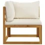 Garden furniture 8 pcs cream cushions solid acacia wood by vidaXL, Garden sets - Ref: Foro24-3057645, Price: 845,61 €, Discou...