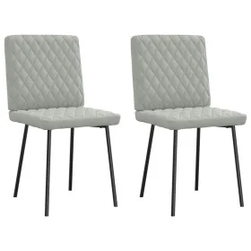 Sillas de comedor 2 unidades terciopelo gris claro de , Sillas de comedor - Ref: Foro24-4101103, Precio: 86,07 €, Descuento: %