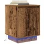Mesilla de noche con luces LED madera vieja 38x34x50 cm by , Nightstands - Ref: Foro24-861279, Price: 46,92 €, Discount: %